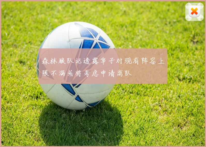 森林狼队记透露华子对现有阵容上限不满或将考虑申请离队